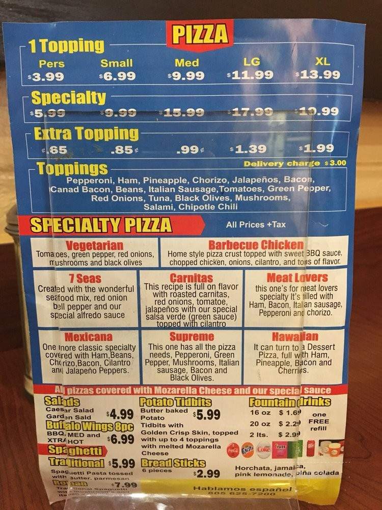 Portobello PIZZA - Fillmore, CA menu_pic