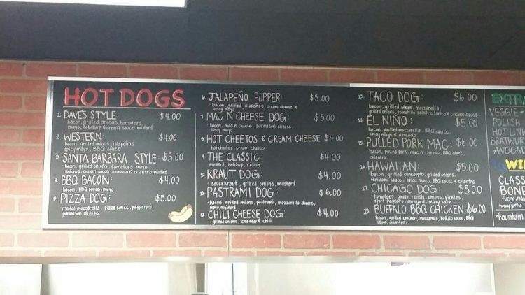 Dave's Dogs Grill - Santa Barbara, CA menu_pic