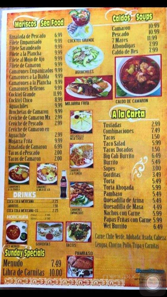 El Frijolito - Avenal, CA menu_pic