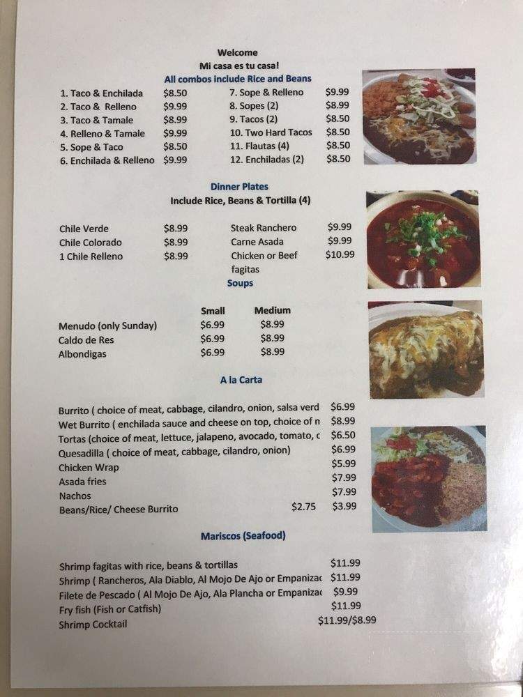 Islitas Mexican Restaurant - Lemoore, CA menu_pic