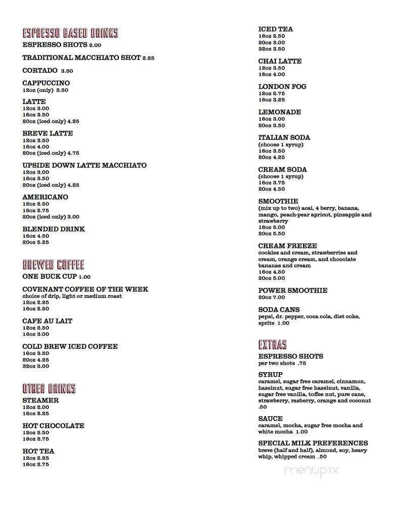 Tin Cup Coffee - Shafter, CA menu_pic