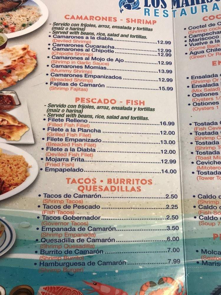 Los Mariscos Restaurant - Woodlake, CA menu_pic