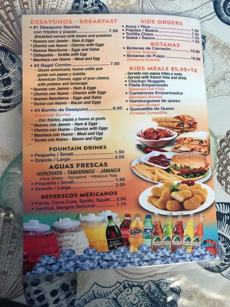 Los Mariscos Restaurant - Woodlake, CA menu_pic
