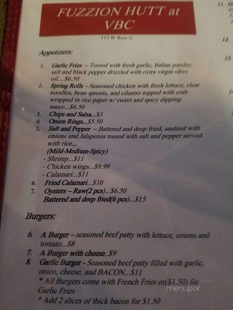 Fuzzion Hutt - Visalia, CA menu_pic