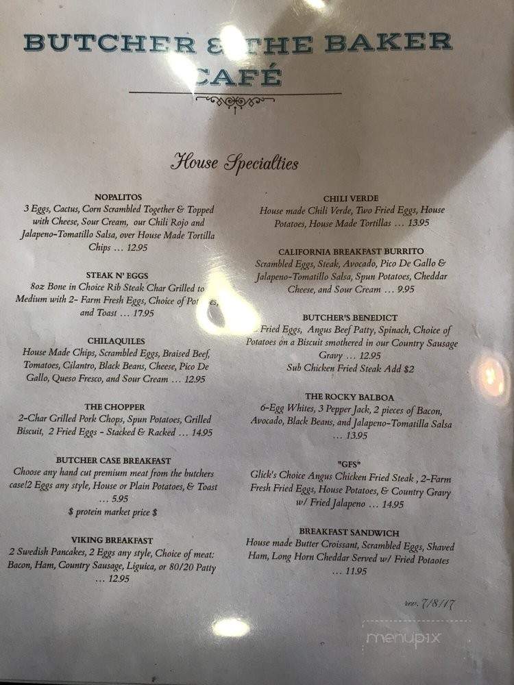 The Butcher & Baker Cafe - Visalia, CA menu_pic