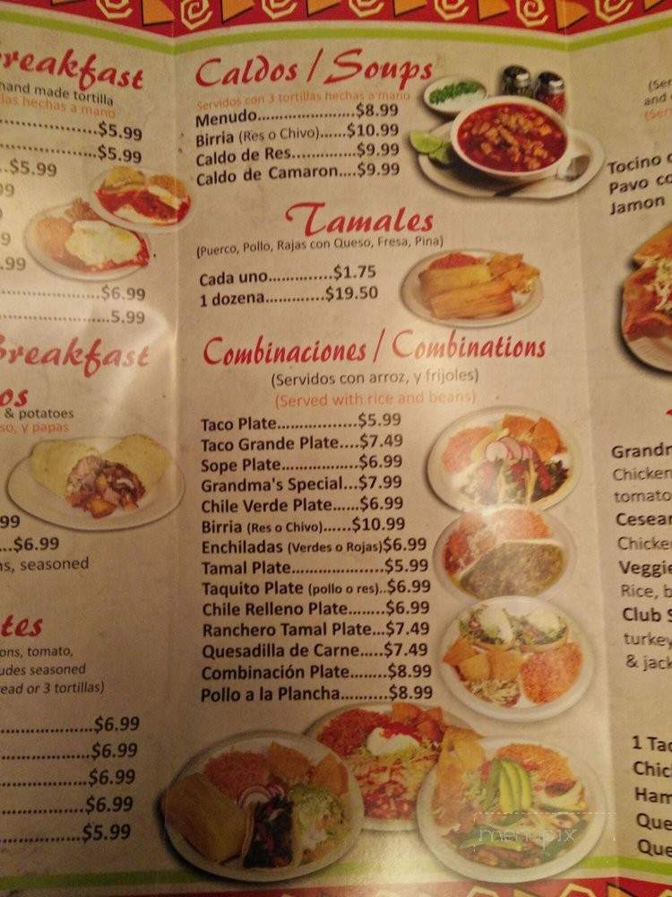 Grandma's Tamales - Bakersfield, CA menu_pic