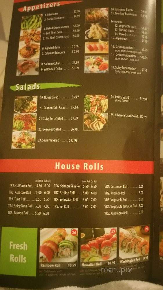Shoyu Sushi - Bakersfield, CA menu_pic