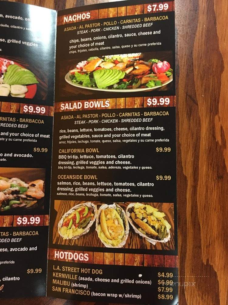 California Taco Shop - Bakersfield, CA menu_pic