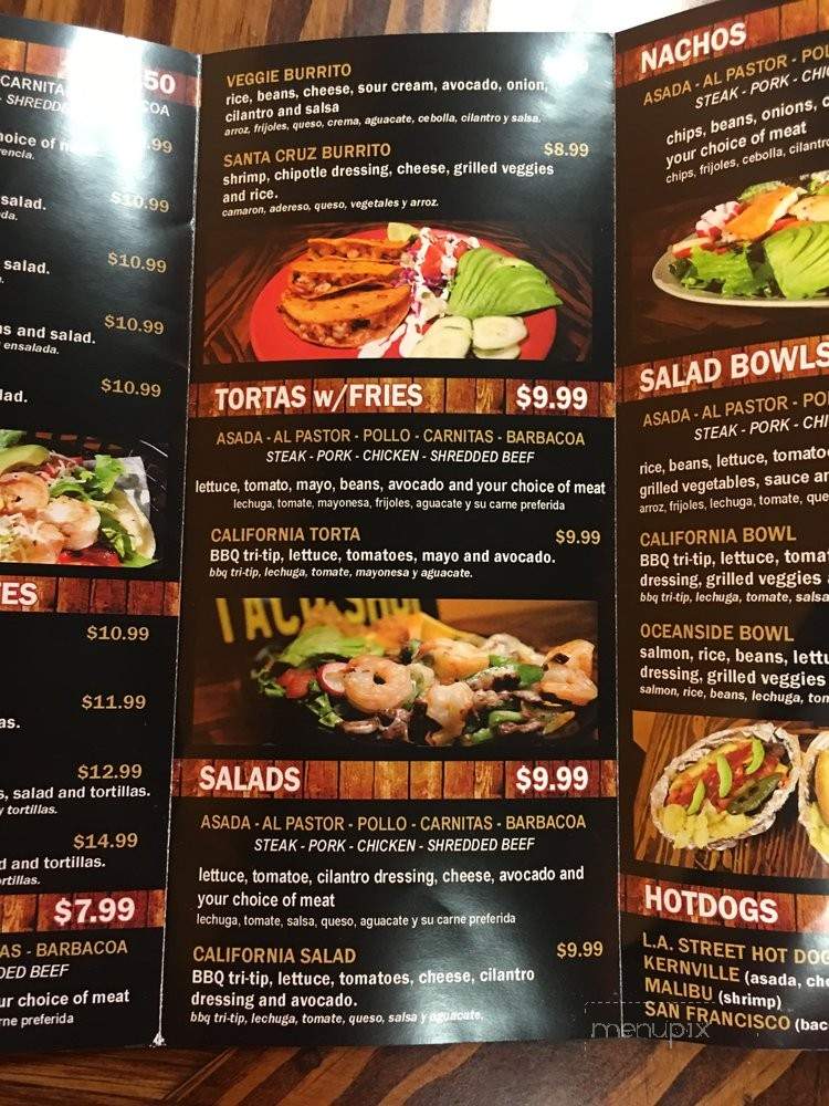 California Taco Shop - Bakersfield, CA menu_pic