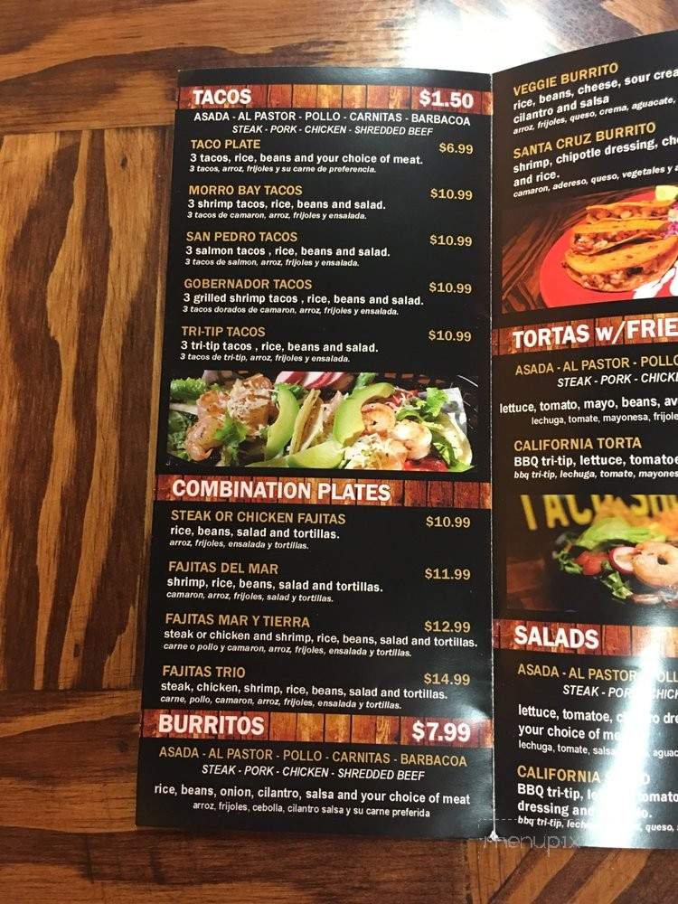 California Taco Shop - Bakersfield, CA menu_pic