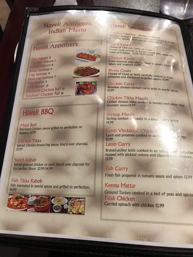 Haveli Indian Grill - Bakersfield, CA menu_pic
