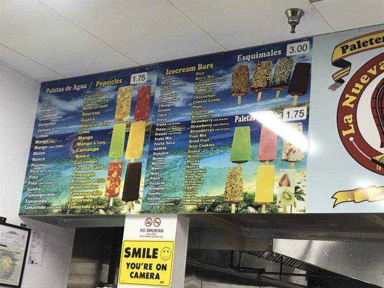Paleteria & Neveria La Nueva Michoacana - Bakersfield, CA menu_pic