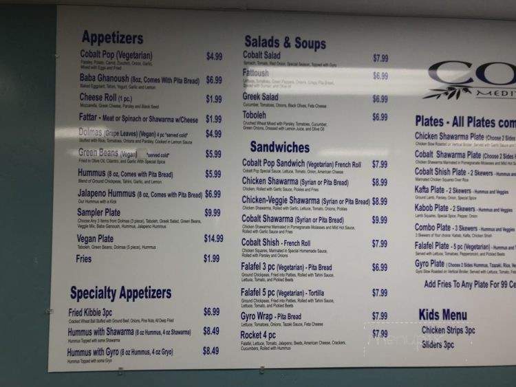 Cobalt - Paso Robles, CA menu_pic