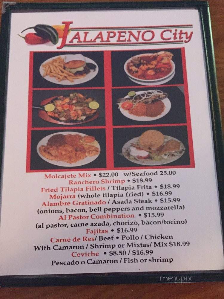 Jalapeno City - Paso Robles, CA menu_pic