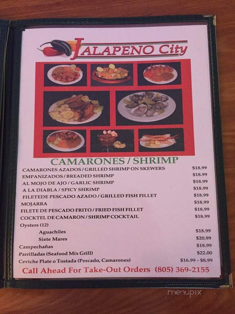 Jalapeno City - Paso Robles, CA menu_pic