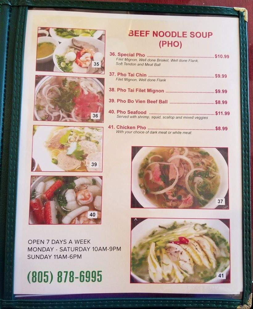 Tommy's Pho Seafood & Grill - Santa Maria, CA menu_pic