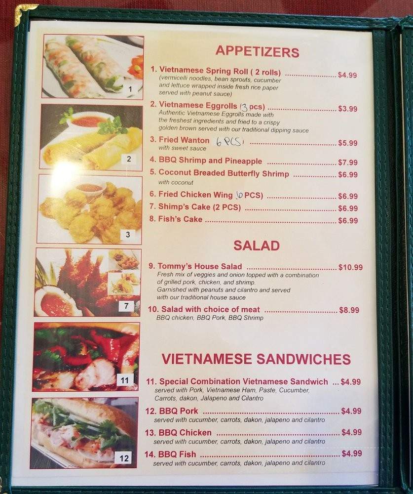 Tommy's Pho Seafood & Grill - Santa Maria, CA menu_pic