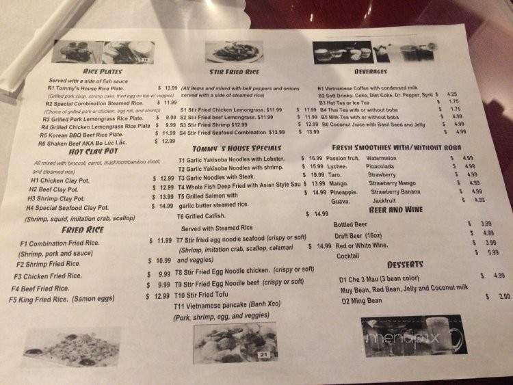 Tommy's Pho Seafood & Grill - Santa Maria, CA menu_pic
