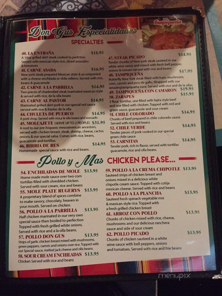 Don Gus - Lancaster, CA menu_pic