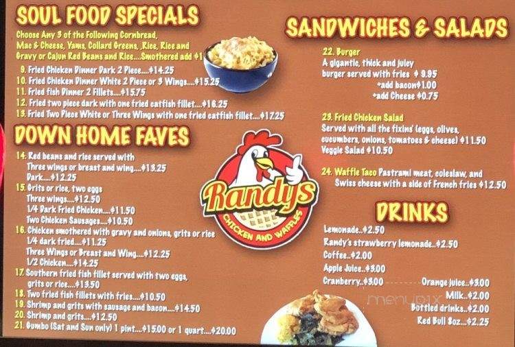 Randys Chicken and Waffles - Lancaster, CA menu_pic