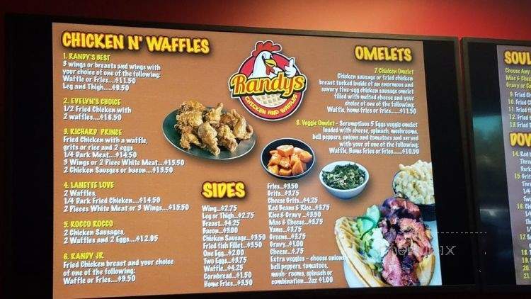 Randys Chicken and Waffles - Lancaster, CA menu_pic
