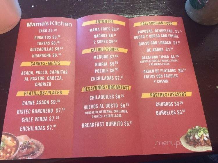 Mamas Kitchen - Palmdale, CA menu_pic