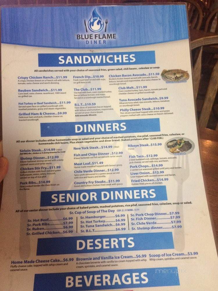 Blue Flame Diner - Firebaugh, CA menu_pic