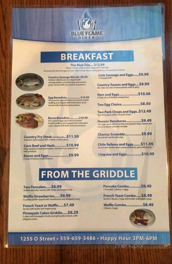 Blue Flame Diner - Firebaugh, CA menu_pic