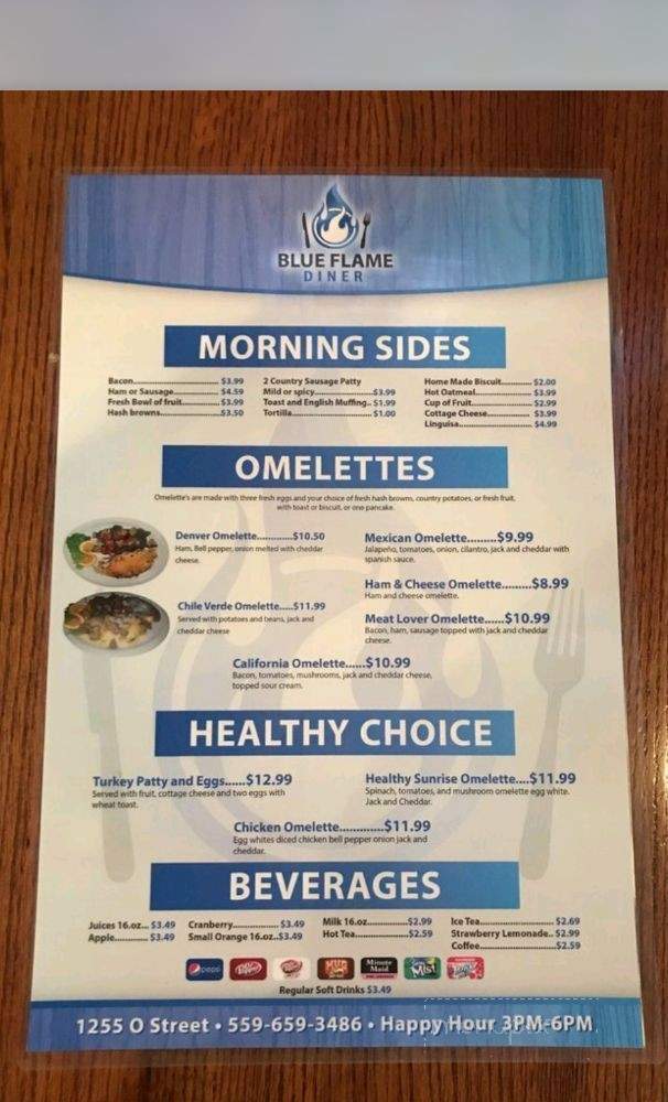 Blue Flame Diner - Firebaugh, CA menu_pic