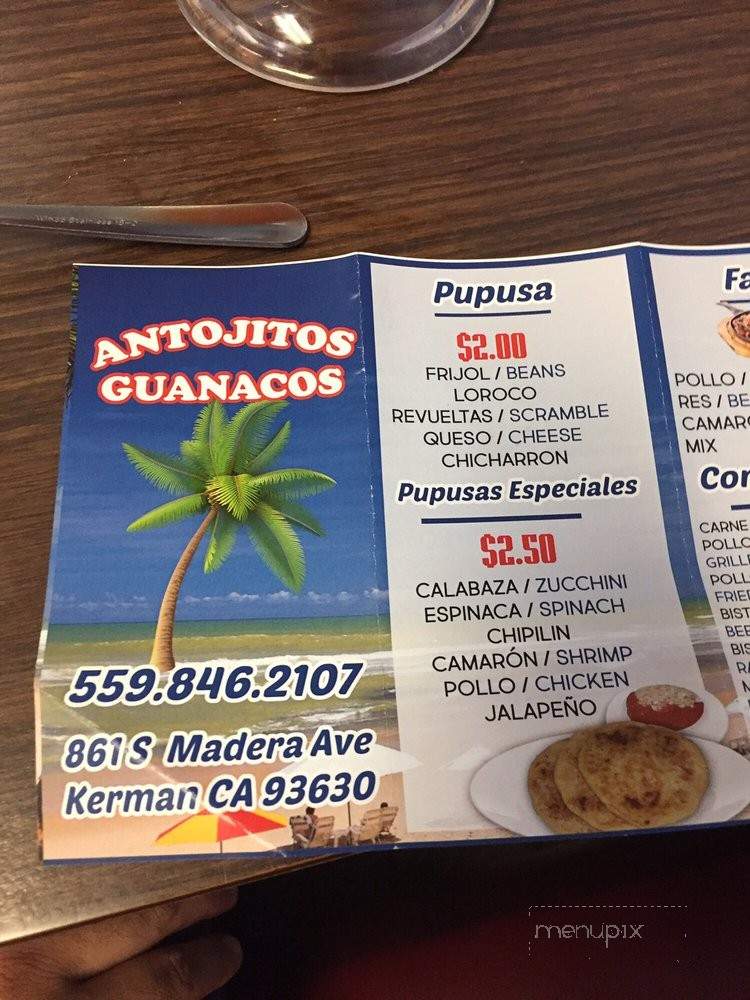 Antojitos Guanacos - Kerman, CA menu_pic