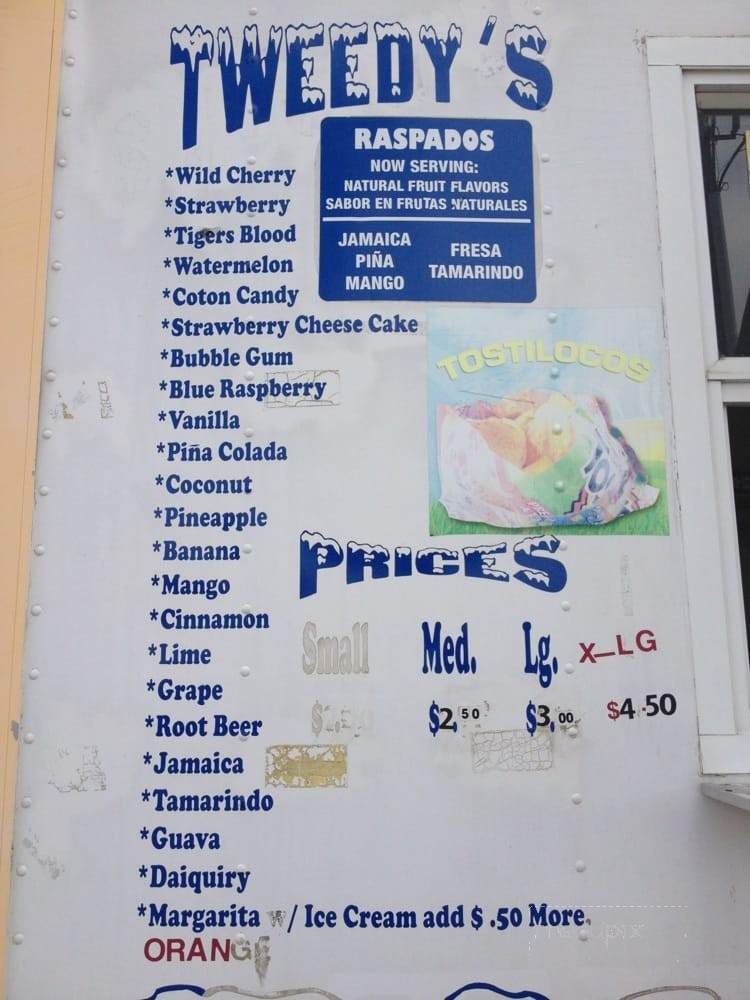 /30295481/Tweedys-Shaved-Ice-Menu-Madera-CA - Madera, CA