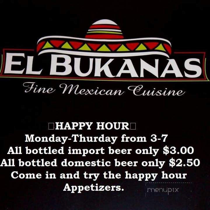 El Bukanas - Orange Cove, CA menu_pic