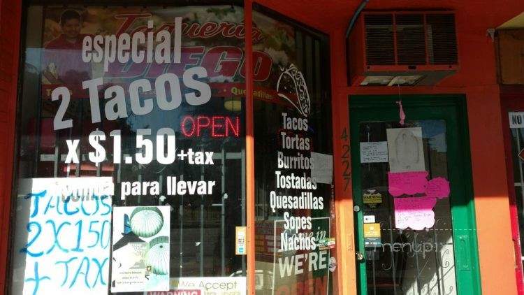 Taqueria diego - Fresno, CA menu_pic