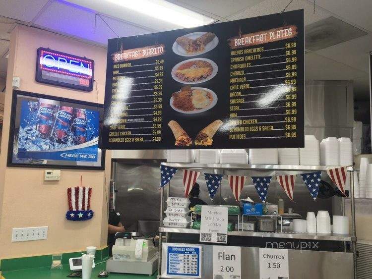 Barajas Mexican Grill - Fresno, CA menu_pic