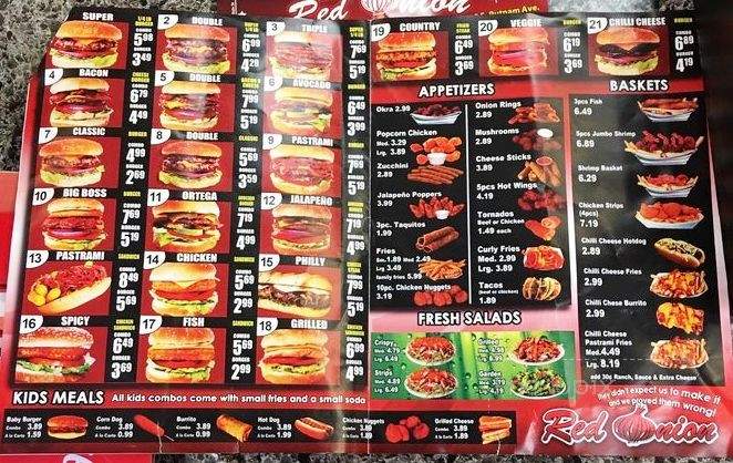 Red Onion Hamburger - Fresno, CA menu_pic
