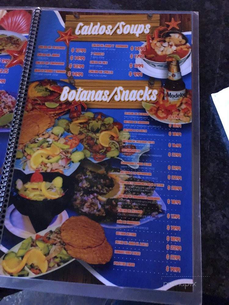 Mariscos Costa Azul - Fresno, CA menu_pic