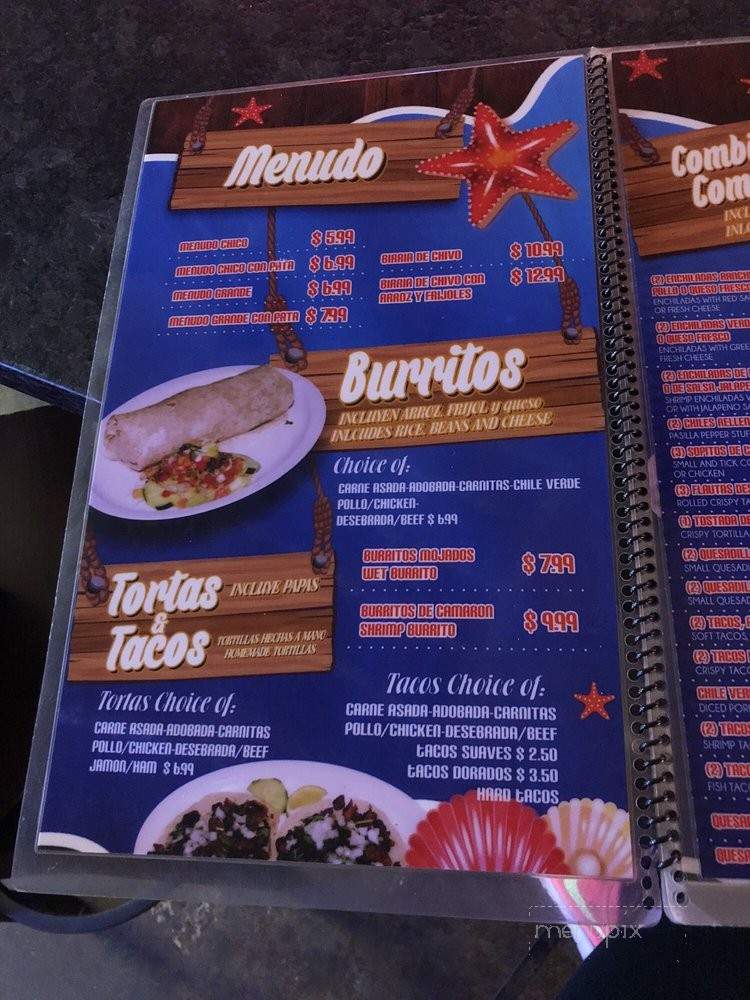 Mariscos Costa Azul - Fresno, CA menu_pic