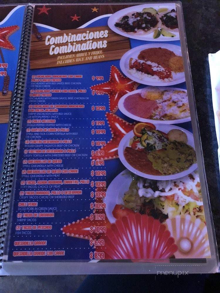 Mariscos Costa Azul - Fresno, CA menu_pic