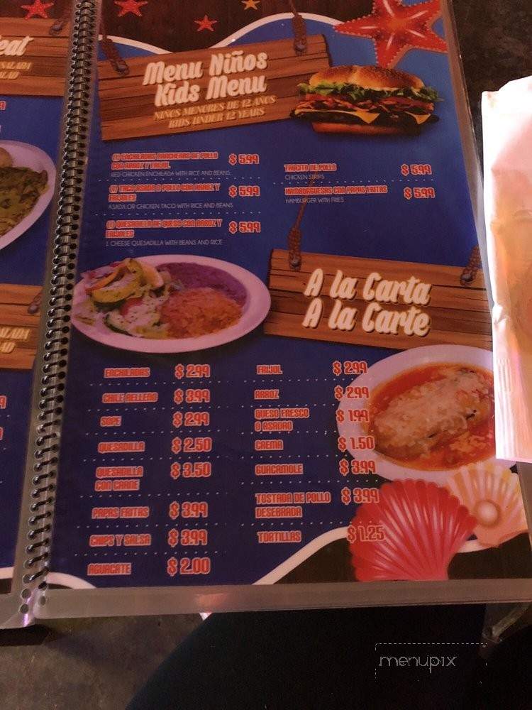 Mariscos Costa Azul - Fresno, CA menu_pic