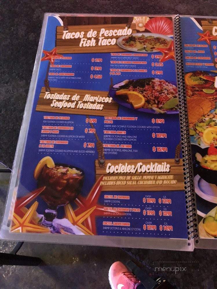 Mariscos Costa Azul - Fresno, CA menu_pic