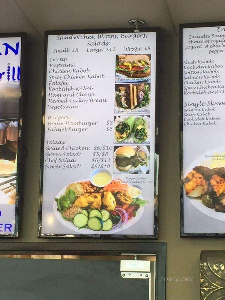 Caspian Grill - Fresno, CA menu_pic
