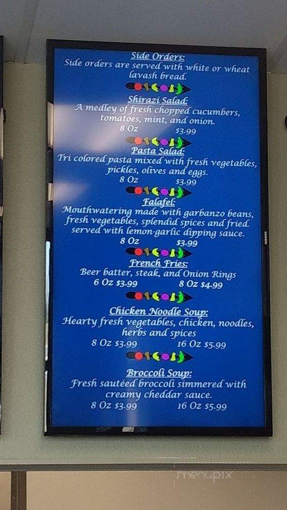 Caspian Grill - Fresno, CA menu_pic