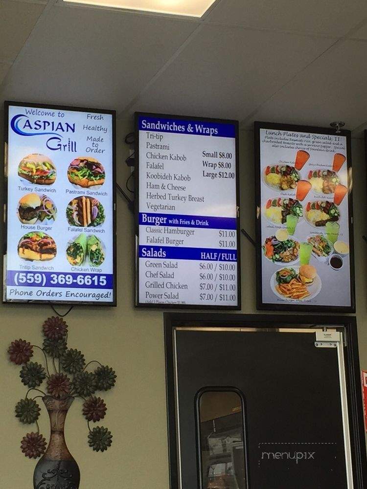 Caspian Grill - Fresno, CA menu_pic