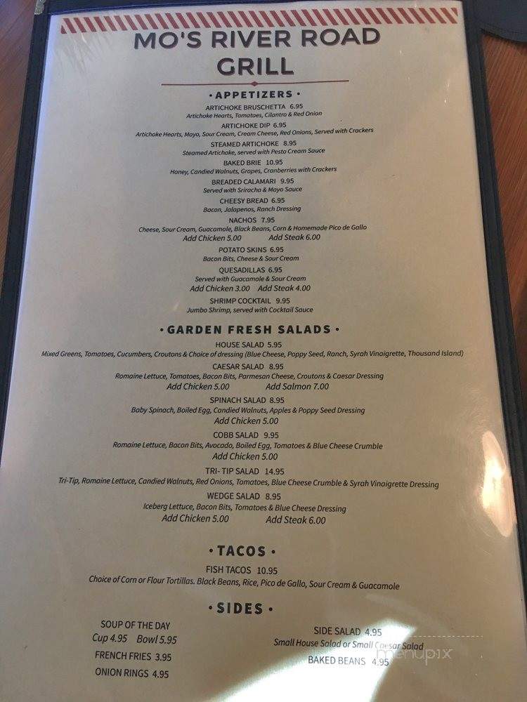 Mo's River Road Grill - Salinas, CA menu_pic