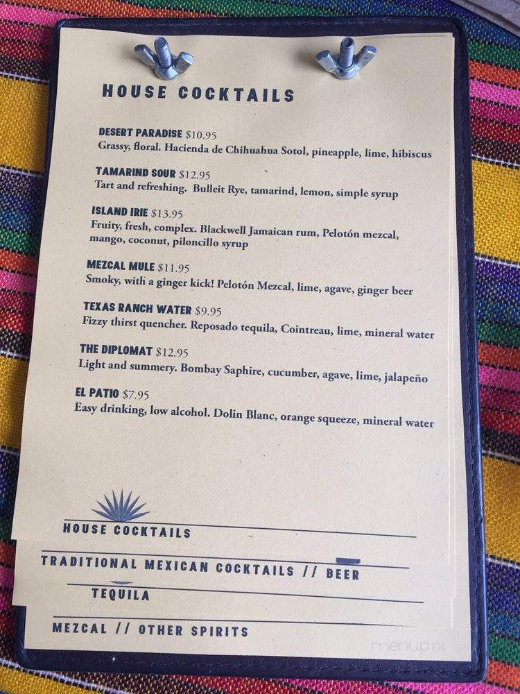 Pescadero - Carmel-by-the-Sea, CA menu_pic