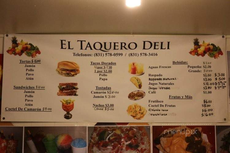 El Taquero Deli - King City, CA menu_pic