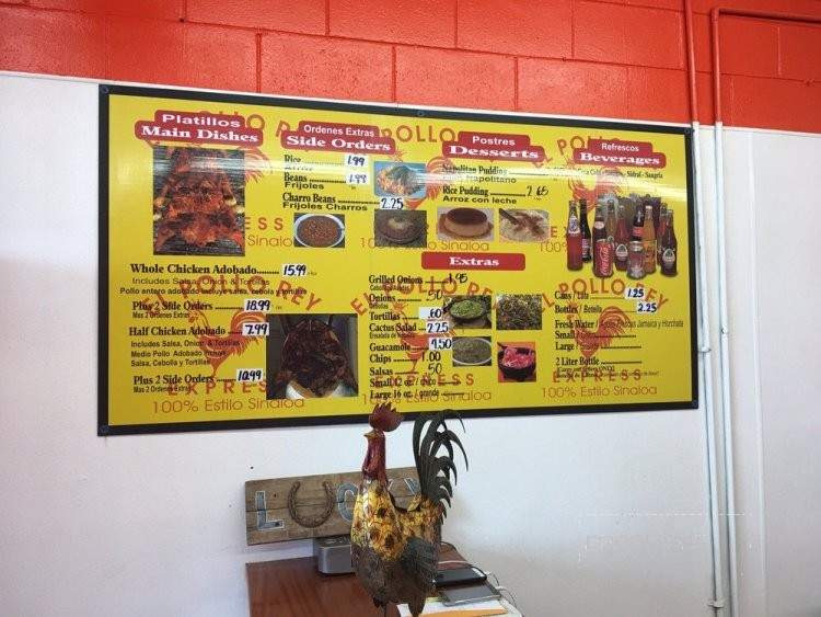 El Pollo Rey - Seaside, CA menu_pic