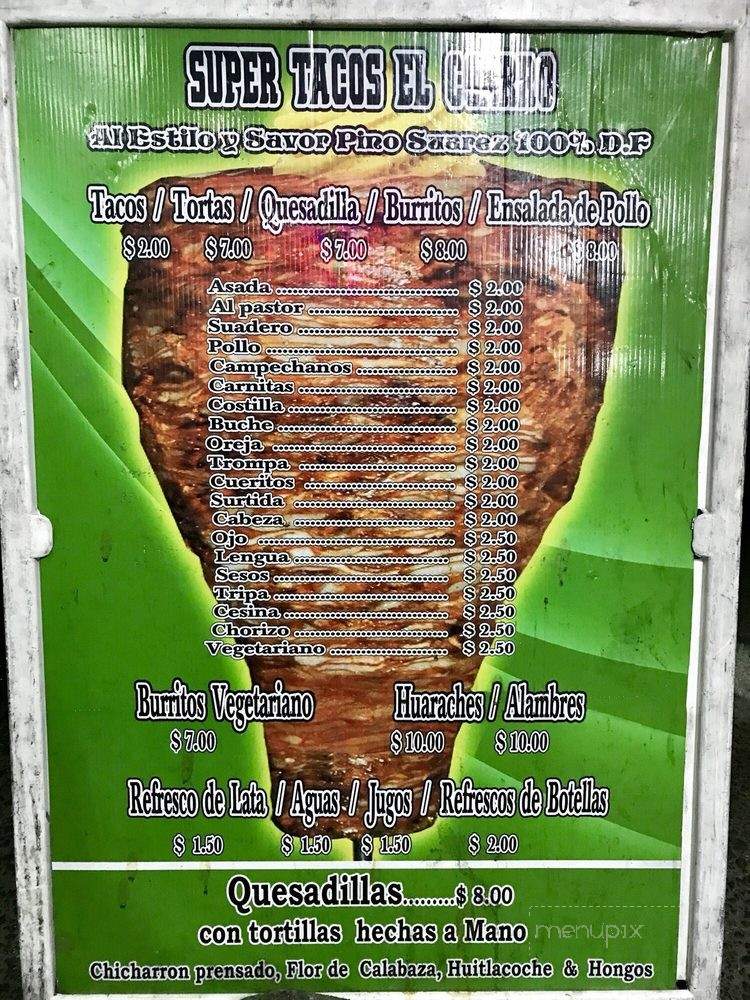 Super Tacos El Conrro - Mountain View, CA menu_pic