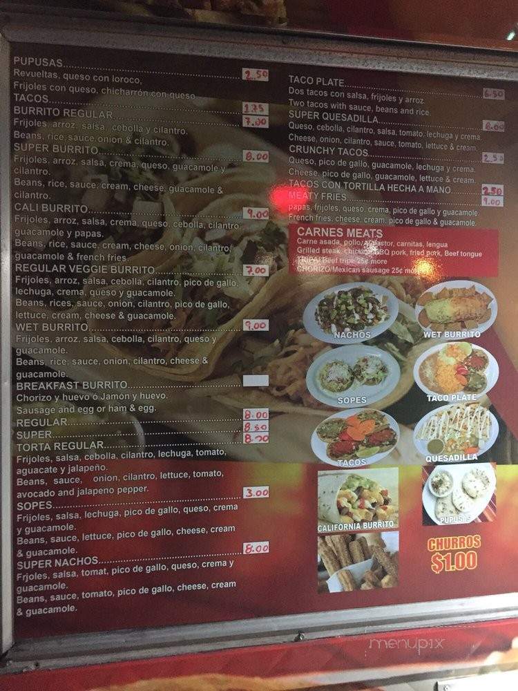 Evelins Food - San Carlos, CA menu_pic