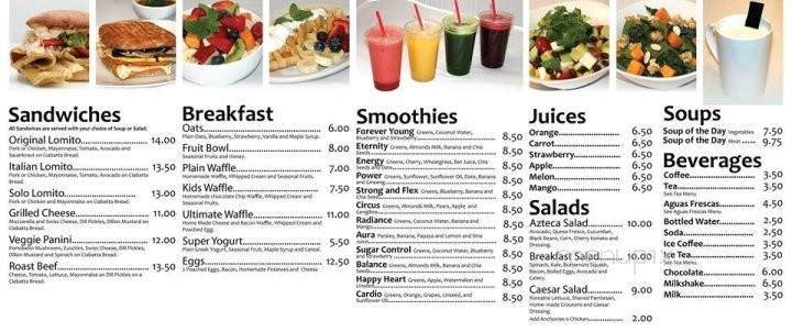 Flor De Cafe - San Francisco, CA menu_pic
